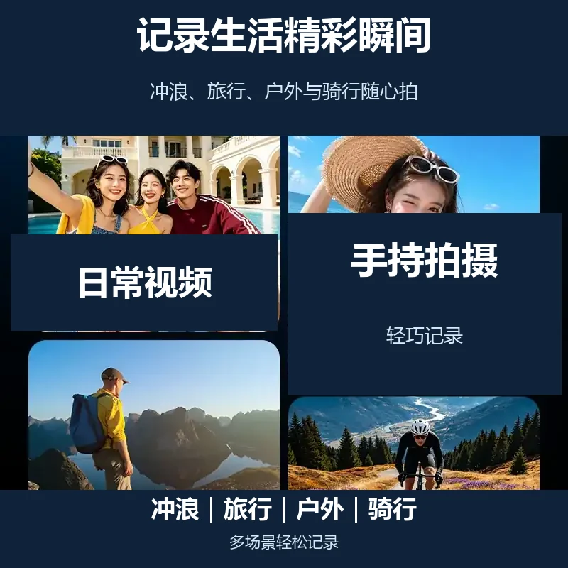 AT-J104便携相机手持徒步骑行场景展示